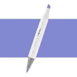 Ohuhu Honolulu V370 Dual Tip Alcohol Art Marker - Brush & Chisel, Blue Bell