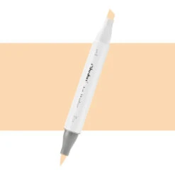 Ohuhu Honolulu Y120 Buttercup Yellow Individual Marker - Brush & Chisel Dual Tip