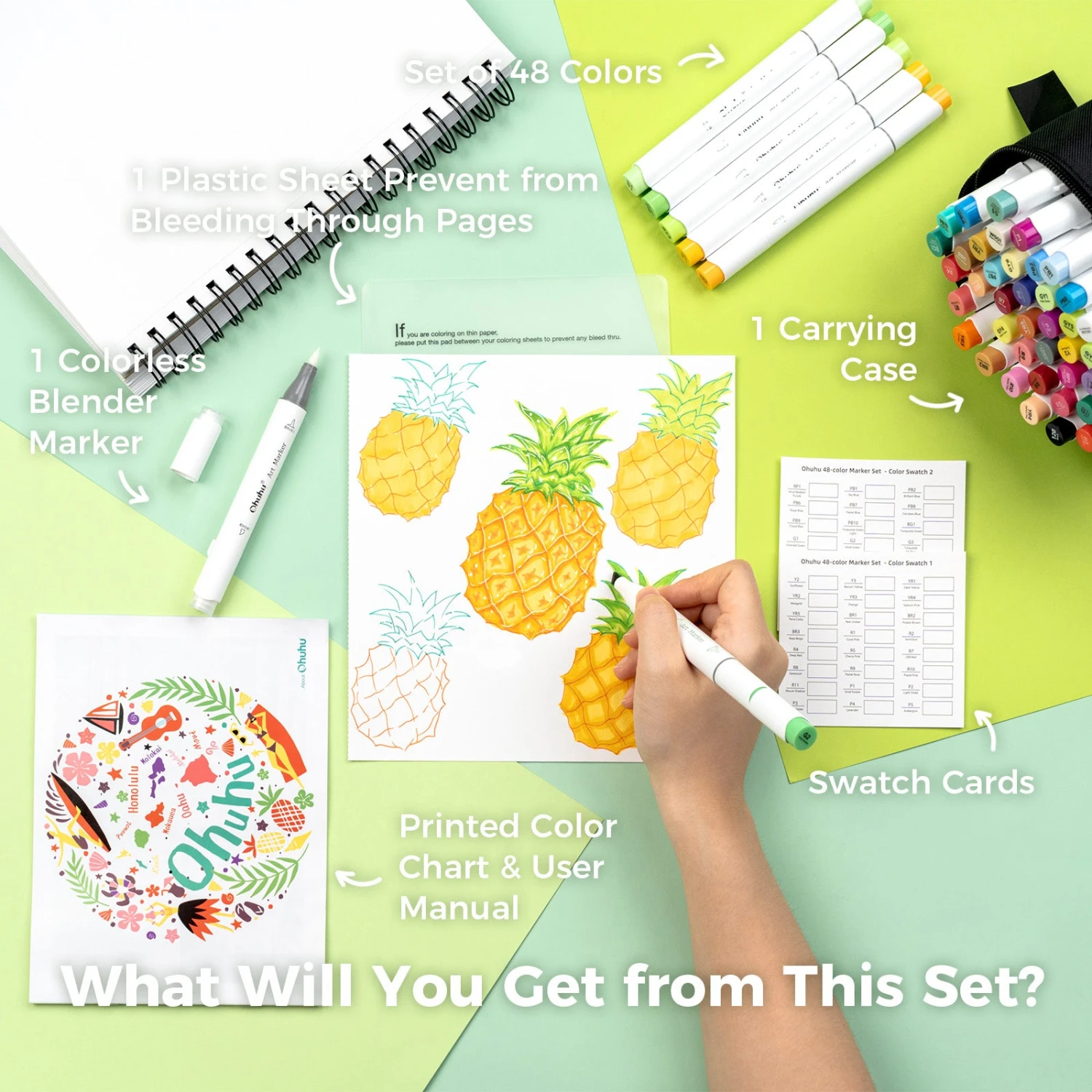 Ohuhu Honolulu Series: Professional Alcohol-based Brush & Chisel Markers 11 Ohuhu Honolulu Series: Professional Alcohol-based Brush & Chisel Markers - Image 9