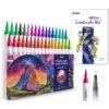 Ohuhu 36-Color Watercolor Brush Marker Set with Pad & Water Brush -Ohuhu Store Y30 80400 35