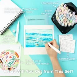Ohuhu Honolulu 48 Pastel Colors Dual Tip Alcohol Art Markers - Sweetness Series -Ohuhu Store Y30 80401 57 1 128c6d5a 53a7 43d0 a1f4 8573841ce75b
