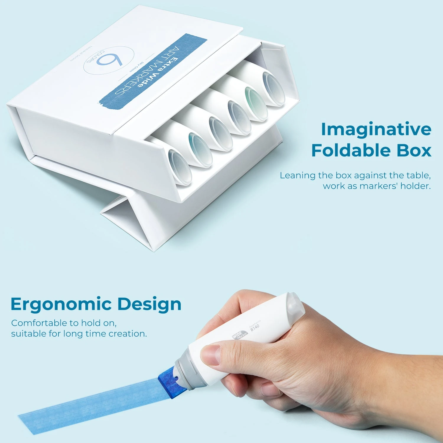 Ohuhu Molokai 24-Piece Extra-wide Tip Alcohol Art Marker Set 21 Ohuhu Molokai 24-Piece Extra-wide Tip Alcohol Art Marker Set - Image 19