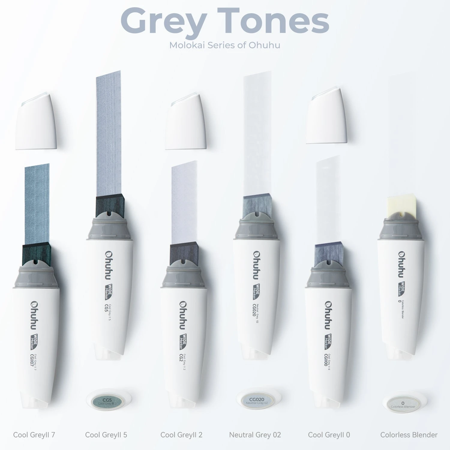 Ohuhu Molokai 24-Piece Extra-wide Tip Alcohol Art Marker Set 14 Ohuhu Molokai 24-Piece Extra-wide Tip Alcohol Art Marker Set - Image 12