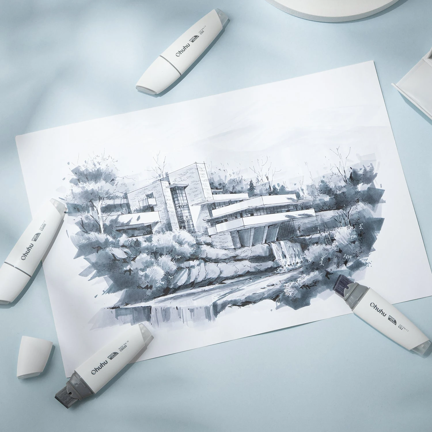 Ohuhu Molokai 24-Piece Extra-wide Tip Alcohol Art Marker Set 18 Ohuhu Molokai 24-Piece Extra-wide Tip Alcohol Art Marker Set - Image 16