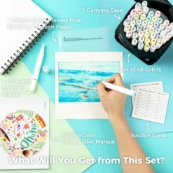 Ohuhu Honolulu Blossoming 48-Color Pastel Dual Tip Alcohol Markers -Ohuhu Store Y30 80402 46 1 8c5bde2e f49b 45d2 af00 f1df061bb200