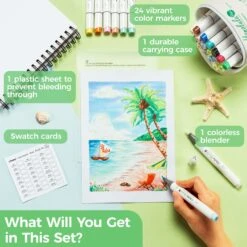 Ohuhu Honolulu Plus Series Supreme Rubber Brush Tip Markers -Ohuhu Store Y30 80403 44 9