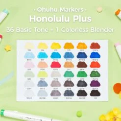 Ohuhu Honolulu Plus Series Supreme Rubber Brush Tip Markers -Ohuhu Store Y30 80403 45 3