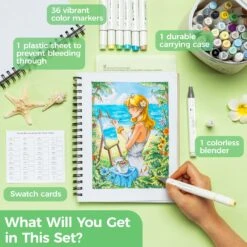 Ohuhu Honolulu Plus Series Supreme Rubber Brush Tip Markers -Ohuhu Store Y30 80403 45 7