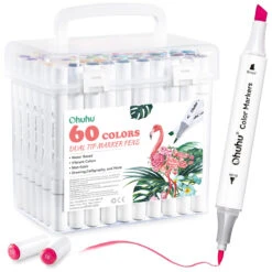 Ohuhu Dual Tip Water-Based Art Markers for Vibrant Illustrations -Ohuhu Store Y30 80600 43 60 color new 0