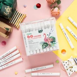 Ohuhu Dual Tip Water-Based Art Markers for Vibrant Illustrations -Ohuhu Store Y30 80600 43 60 color new 2