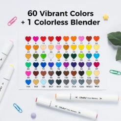Ohuhu Dual Tip Water-Based Art Markers for Vibrant Illustrations -Ohuhu Store Y30 80600 43 60 color new 6b6f4f4f 2587 4d5d a623 12a657fa6027