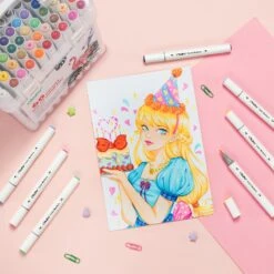 Ohuhu Dual Tip Water-Based Art Markers for Vibrant Illustrations -Ohuhu Store Y30 80600 43 new m