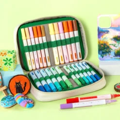 Ohuhu Acrylic Markers 24 Colors 48-Pack - Fine and Medium Dual Tips -Ohuhu Store Y30 80601 15 A M