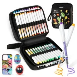 Ohuhu Nahuku Series 48-Pack Direct-Ink Acrylic Brush Tip Markers