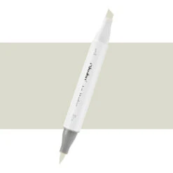 Ohuhu Honolulu YG040 Yellow Grey 04 Individual Marker: Dual Brush & Chisel