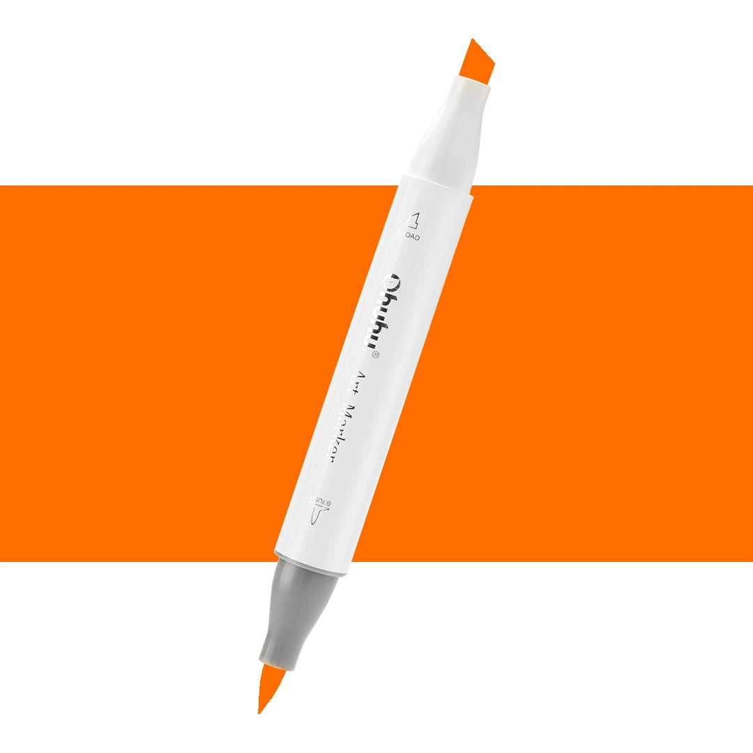 Ohuhu Honolulu YR3 Orange Dual Tip Art Marker (Brush & Chisel) 3 Ohuhu Honolulu YR3 Orange Dual Tip Art Marker (Brush & Chisel)