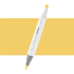Ohuhu Honolulu YR34 Individual Marker: Dual Tip Brush & Chisel - Yellow
