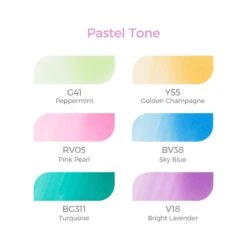 Ohuhu Honolulu Series 6-Color Dual Tip Alcohol Art Markers -Ohuhu Store basic 6 pack v2 5