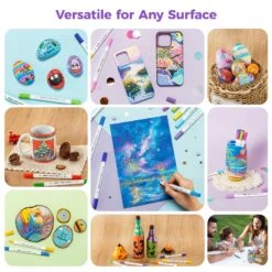 Ohuhu 36 Colors Acrylic Paint Markers: Dual-Tipped Fine & Dot Paint Pens -Ohuhu Store brushdotacry5