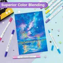 Ohuhu 36 Colors Acrylic Paint Markers: Dual-Tipped Fine & Dot Paint Pens -Ohuhu Store brushdotacry7