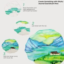 Ohuhu Maui Dual Tip Water-Based Art Markers - 60 Vibrant Colors Set -Ohuhu Store coloring markers