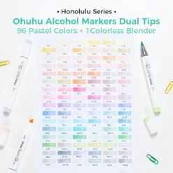 Ohuhu Honolulu 96 Pastel Colors Alcohol Art Markers - Sweetness & Blossoming -Ohuhu Store honolulu 96 v2 8