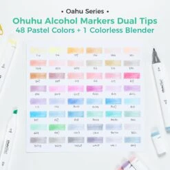 Ohuhu Oahu 48 Pastel Colors Dual Tip Alcohol Art Markers 31 Ohuhu Oahu 48 Pastel Colors Dual Tip Alcohol Art Markers -Ohuhu Store oahu 48 v2 4