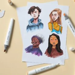 Ohuhu Kaala Dual Tip Alcohol Markers - 24 Professional Skin Tone Set 24 Ohuhu Kaala Dual Tip Alcohol Markers - 24 Professional Skin Tone Set -Ohuhu Store skin1 8